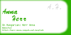 anna herr business card